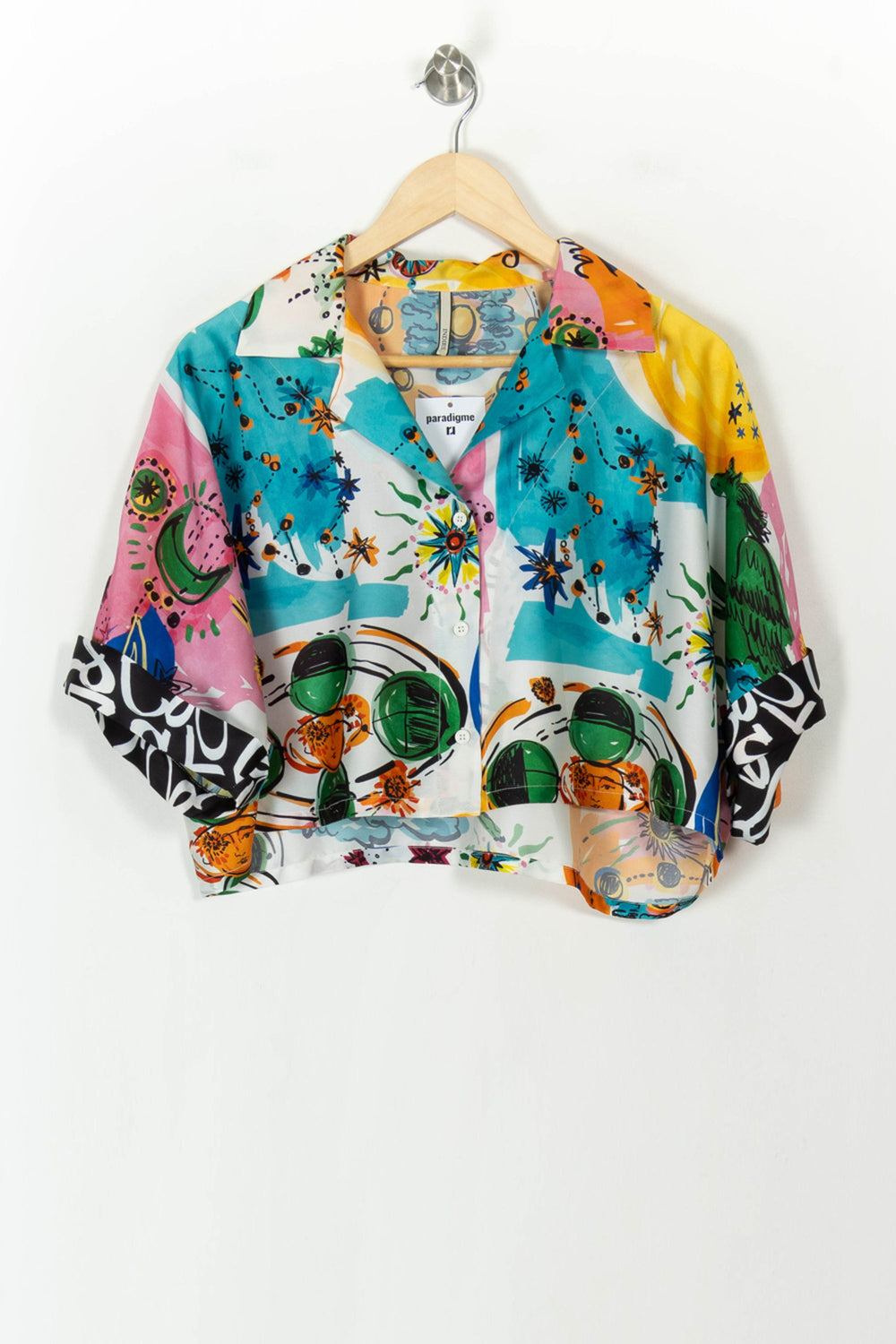Chemise Manches Courtes Multicolore - Taille S/36 de la marque Indies | PARAD120590 - Vendu par Paradigme - Image 2
