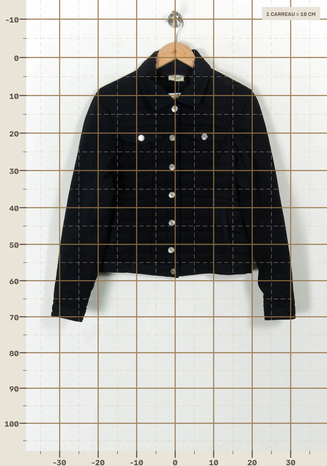 Veste Matelassée Bleue - Taille XL/42 de la marque Indies | PARAD120591 - Vendu par Paradigme - Image 4