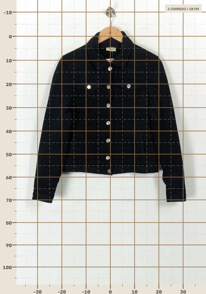 Veste Matelassée Bleue - Taille XL/42 de la marque Indies | PARAD120591 - Vendu par Paradigme - Image 4
