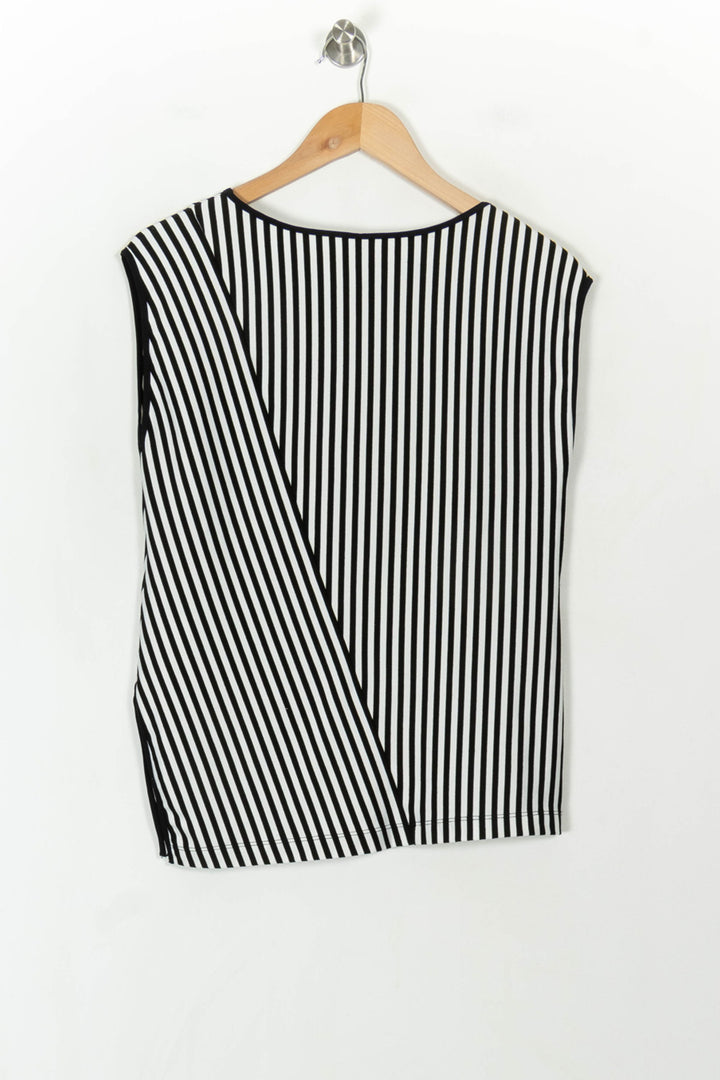 Blouse Noire et Blanche - Taille L/40 de la marque Indies | PARAD120592 - Vendu par Paradigme - Image 5