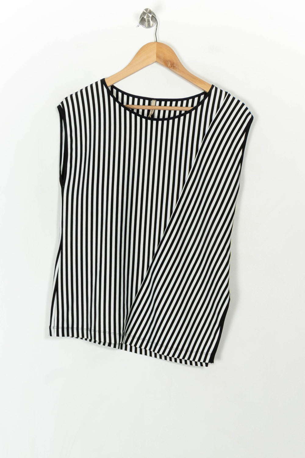 Blouse Noire et Blanche - Taille L/40 de la marque Indies | PARAD120592 - Vendu par Paradigme - Image 2