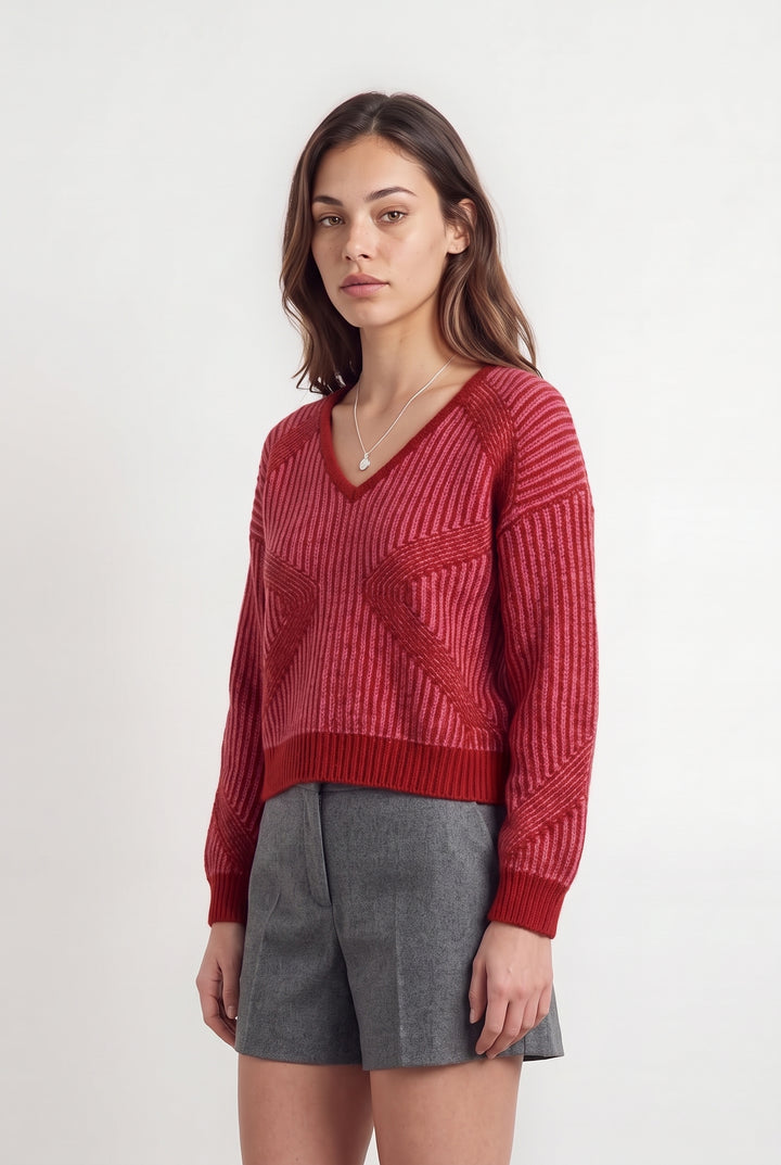 Pull Rouge - Taille XS/34 de la marque One Step | PARAD120595 - Vendu par Paradigme - Image 1