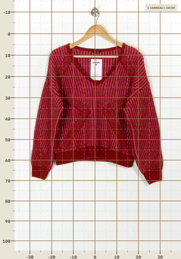 Pull Rouge - Taille XS/34 de la marque One Step | PARAD120595 - Vendu par Paradigme - Image 4