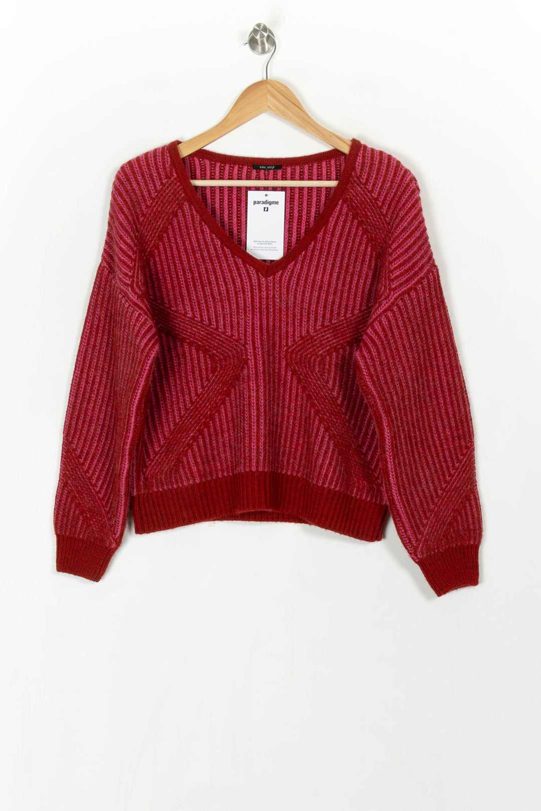 Pull Rouge - Taille XS/34 de la marque One Step | PARAD120595 - Vendu par Paradigme - Image 2