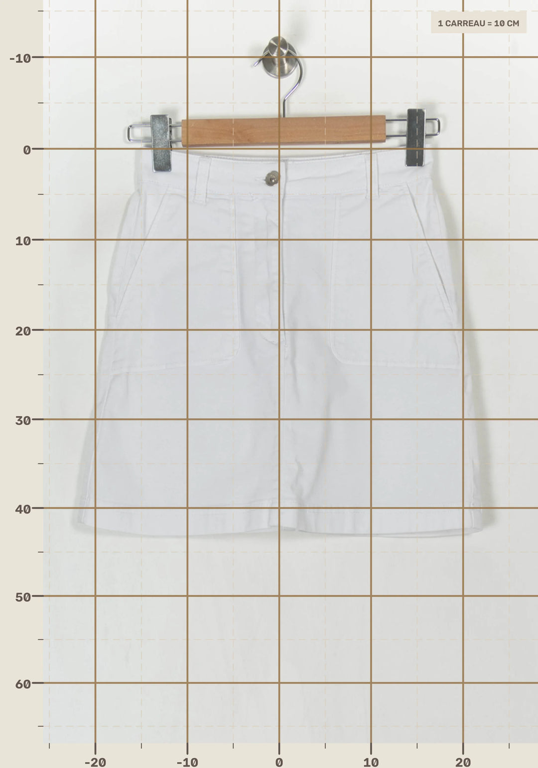 Jupe Blanche - Taille S/36 de la marque La Fée Maraboutée | PARAD120602 - Vendu par Paradigme - Image 4