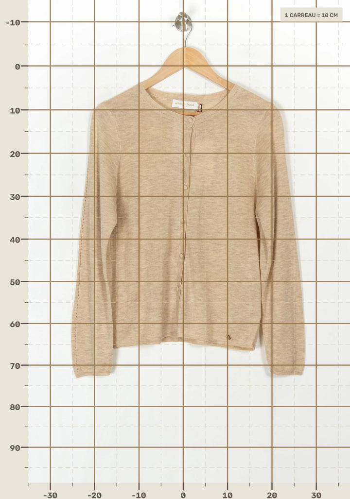 Cardigan Beige - Taille L/40 de la marque La Petite Etoile | PARAD120603 - Vendu par Paradigme - Image 4
