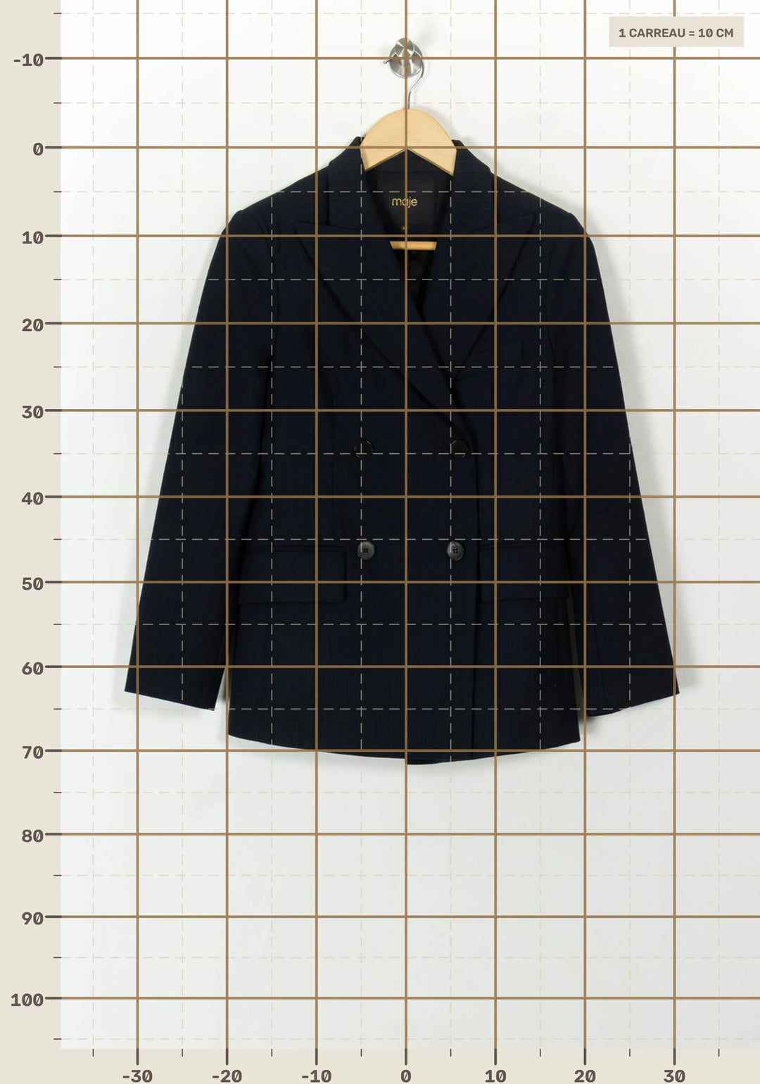 Veste Blazer Bleue - Taille XS/34 de la marque Maje | PARAD120605 - Vendu par Paradigme - Image 4