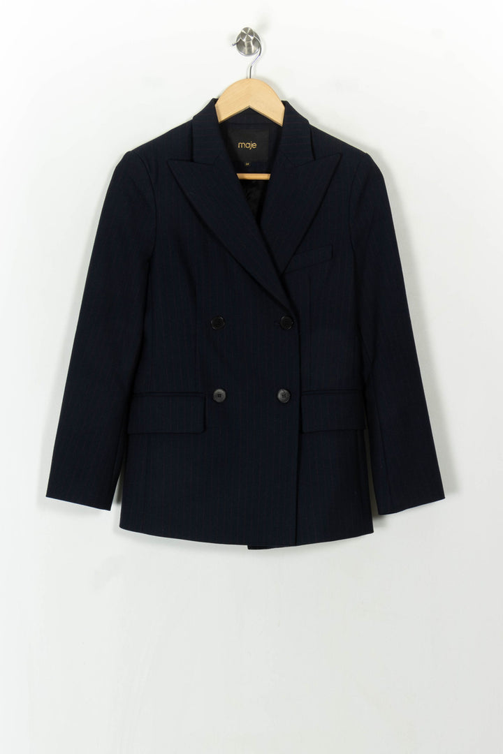Veste Blazer Bleue - Taille XS/34 de la marque Maje | PARAD120605 - Vendu par Paradigme - Image 2