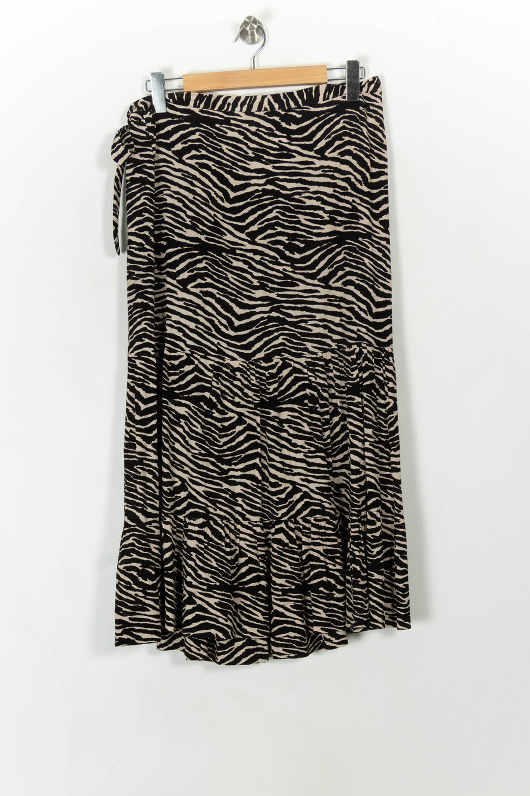 Jupe Midi Noire et Beige - Taille L/40 de la marque La Fée Maraboutée | PARAD120606 - Vendu par Paradigme - Image 5