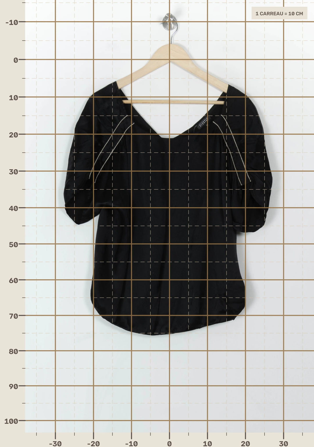 Blouse Noire - Taille M/38 de la marque Claudie Pierlot | PARAD120607 - Vendu par Paradigme - Image 4