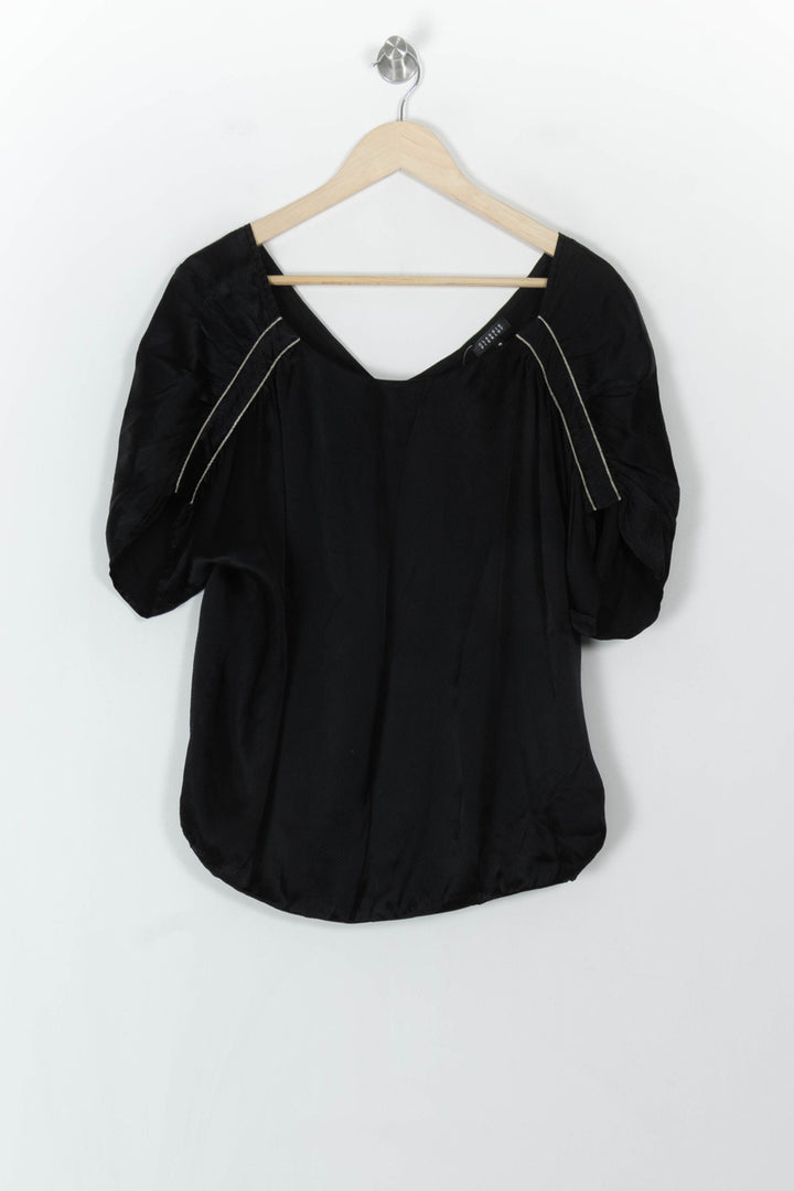 Blouse Noire - Taille M/38 de la marque Claudie Pierlot | PARAD120607 - Vendu par Paradigme - Image 2