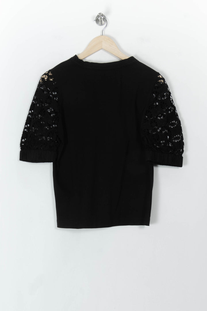 Tee-shirt Noir - Taille L/40 de la marque Sandro | PARAD120608 - Vendu par Paradigme - Image 5