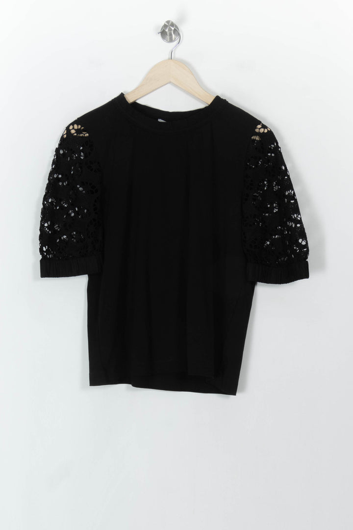 Tee-shirt Noir - Taille L/40 de la marque Sandro | PARAD120608 - Vendu par Paradigme - Image 2