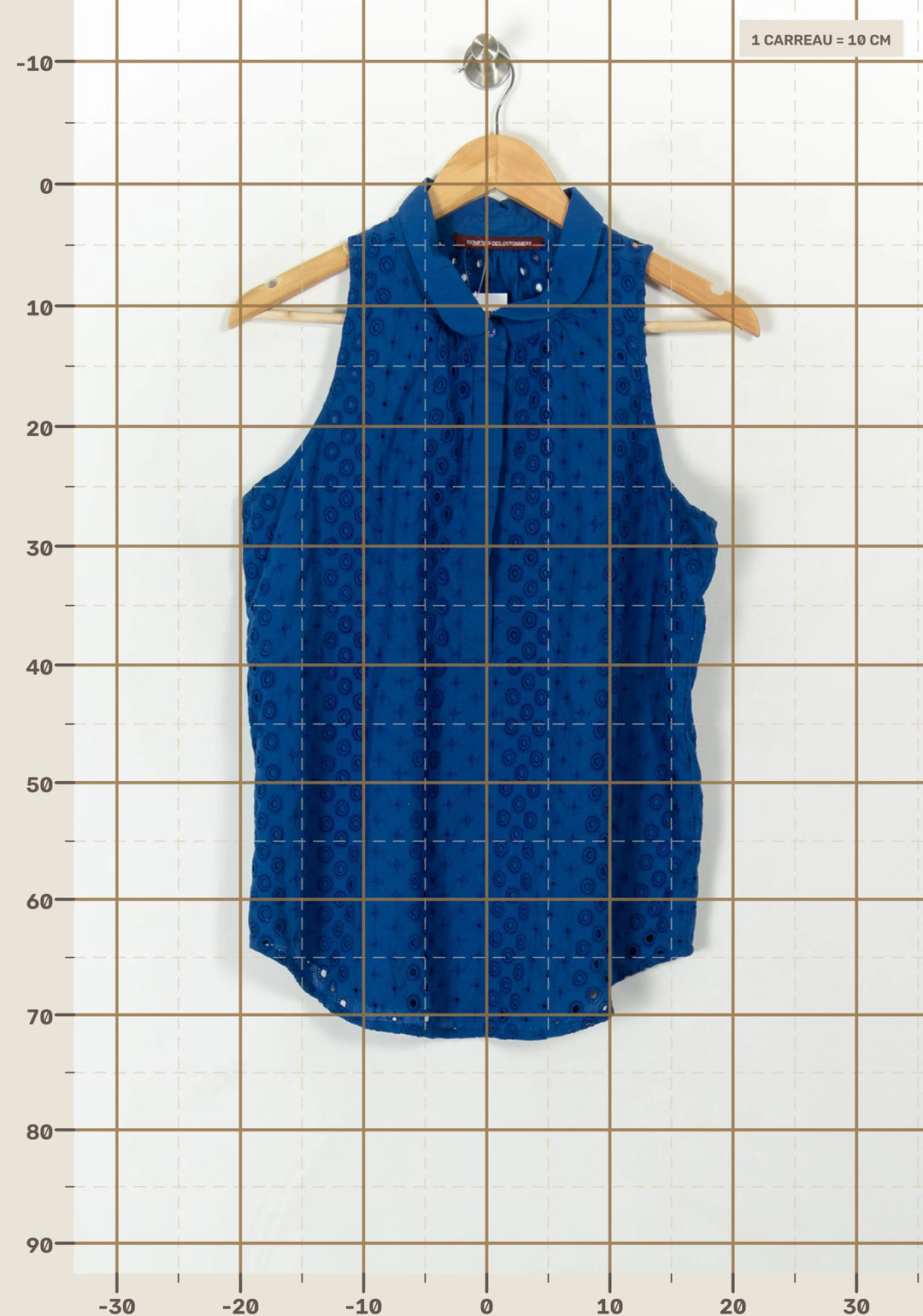 Blouse Sans Manches Bleue - Taille L/40 de la marque Comptoir des Cotonniers | PARAD120612 - Vendu par Paradigme - Image 4