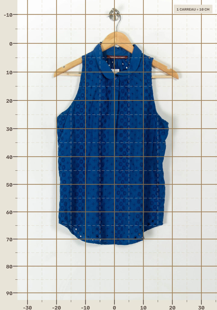 Blouse Sans Manches Bleue - Taille L/40 de la marque Comptoir des Cotonniers | PARAD120612 - Vendu par Paradigme - Image 4