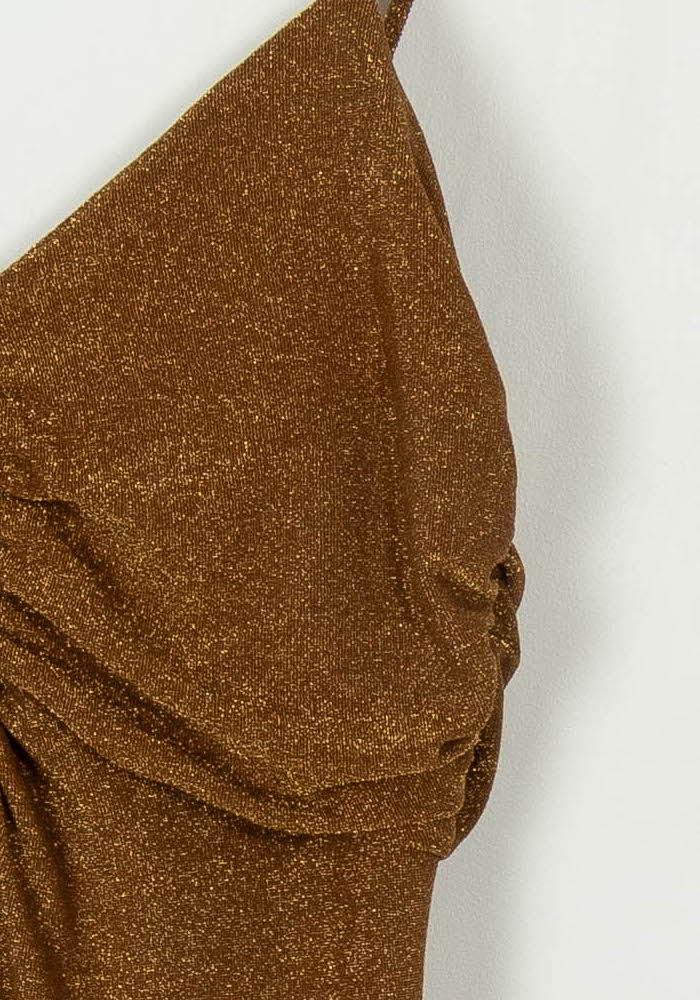 Robe Longue Or - Taille L/40 de la marque Petite Mendigote | PARAD120614 - Vendu par Paradigme - Image 3