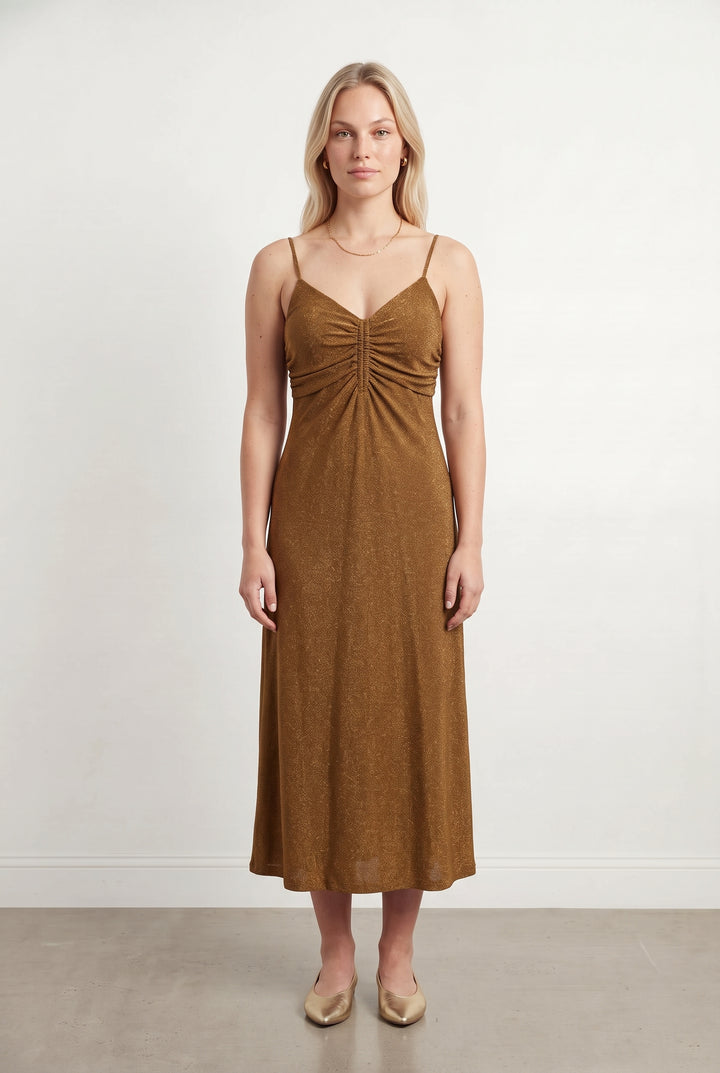 Robe Longue Or - Taille L/40 de la marque Petite Mendigote | PARAD120614 - Vendu par Paradigme - Image 1
