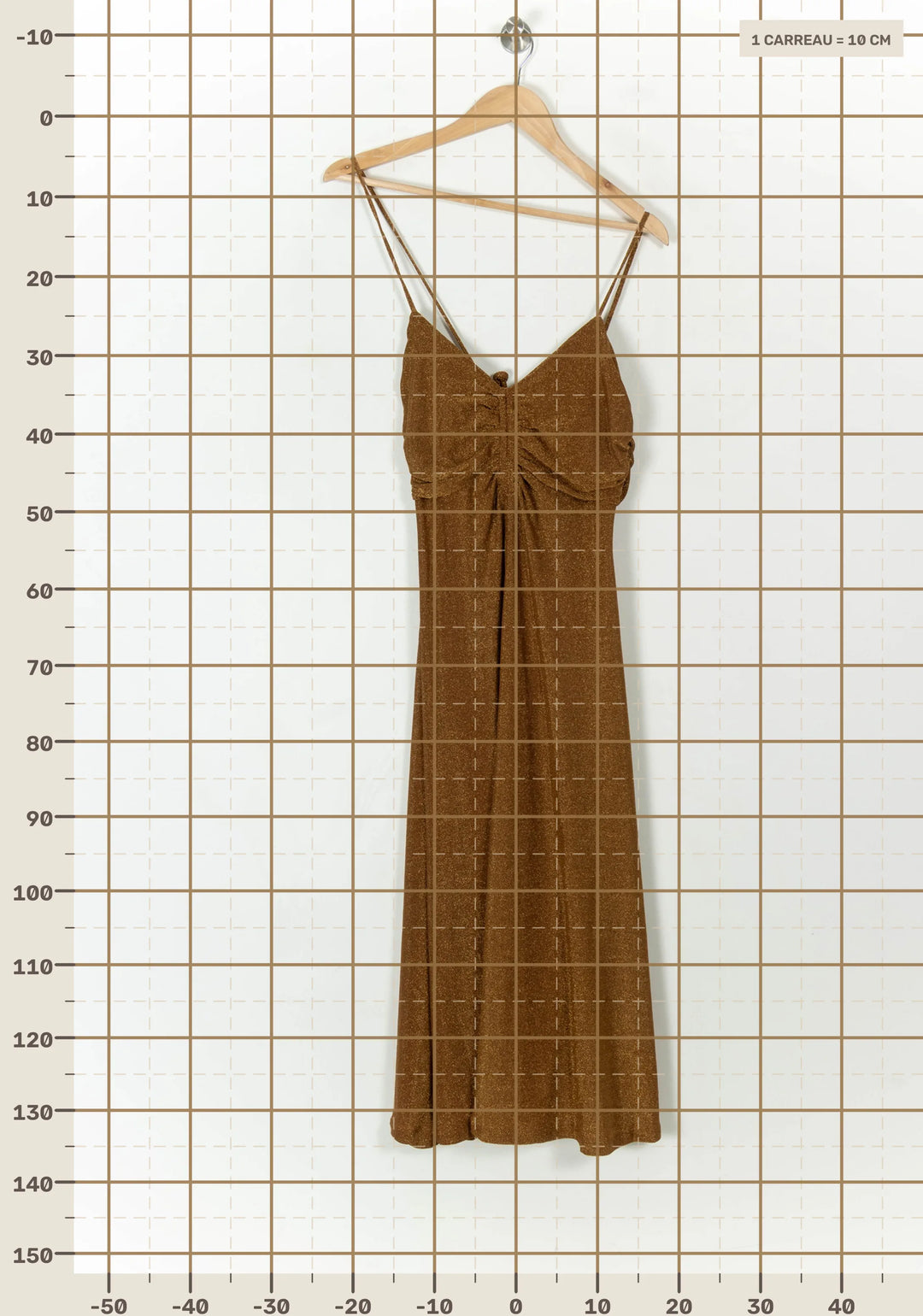 Robe Longue Or - Taille L/40 de la marque Petite Mendigote | PARAD120614 - Vendu par Paradigme - Image 4