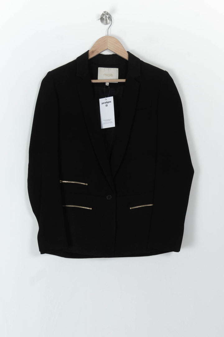 Blazer Noir - Taille S/36 de la marque Maje | PARAD120615 - Vendu par Paradigme - Image 2