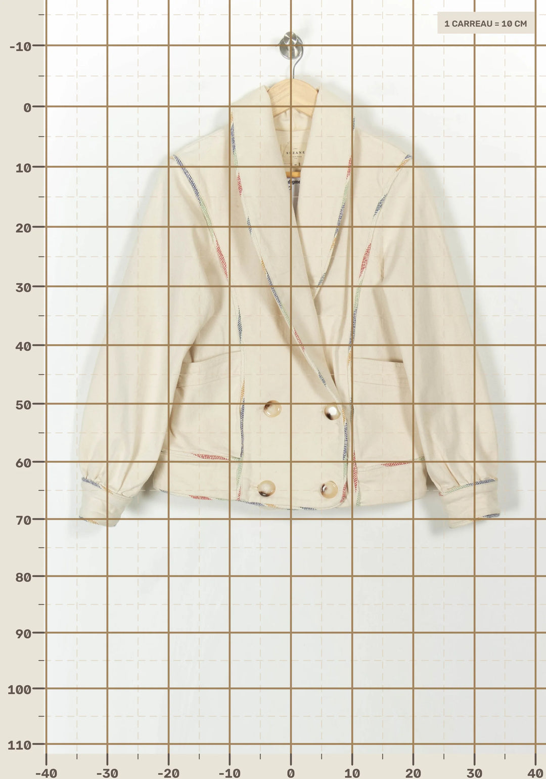 Veste Beige - Taille M/38 de la marque Sézane | PARAD120618 - Vendu par Paradigme - Image 4
