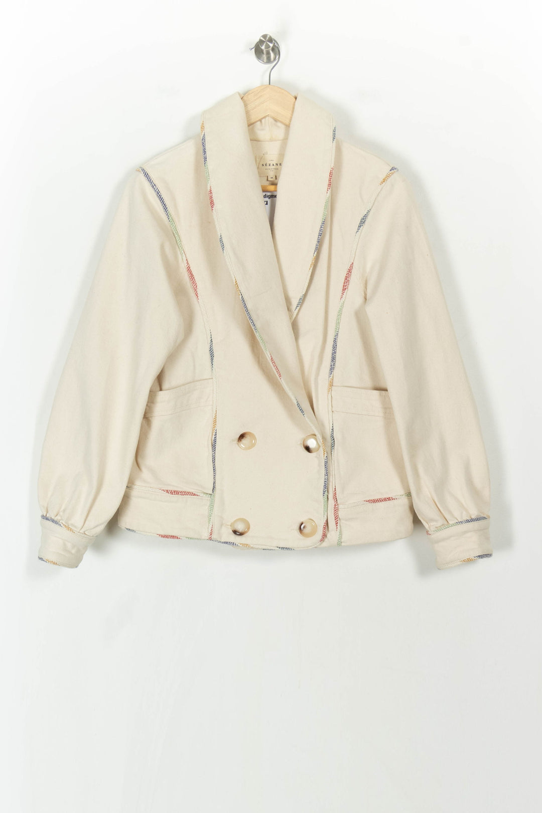 Veste Beige - Taille M/38 de la marque Sézane | PARAD120618 - Vendu par Paradigme - Image 2