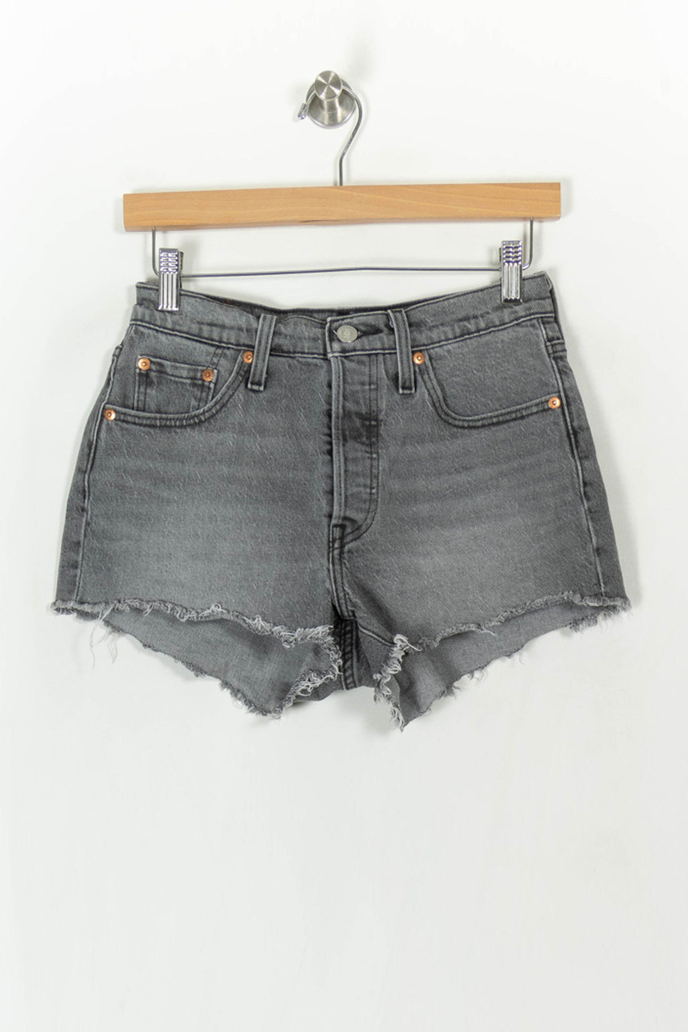 Short en Jean Gris - Taille XS/34 de la marque Levi's | PARAD120621 - Vendu par Paradigme - Image 2