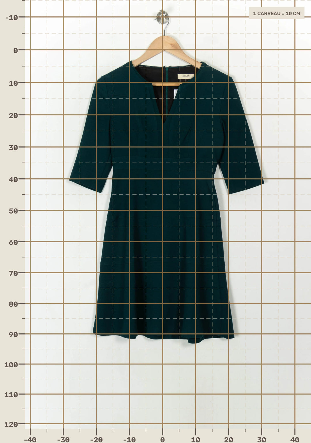 Robe Évasée Verte - Taille XS/34 de la marque ba&amp;sh | PARAD120622 - Vendu par Paradigme - Image 4
