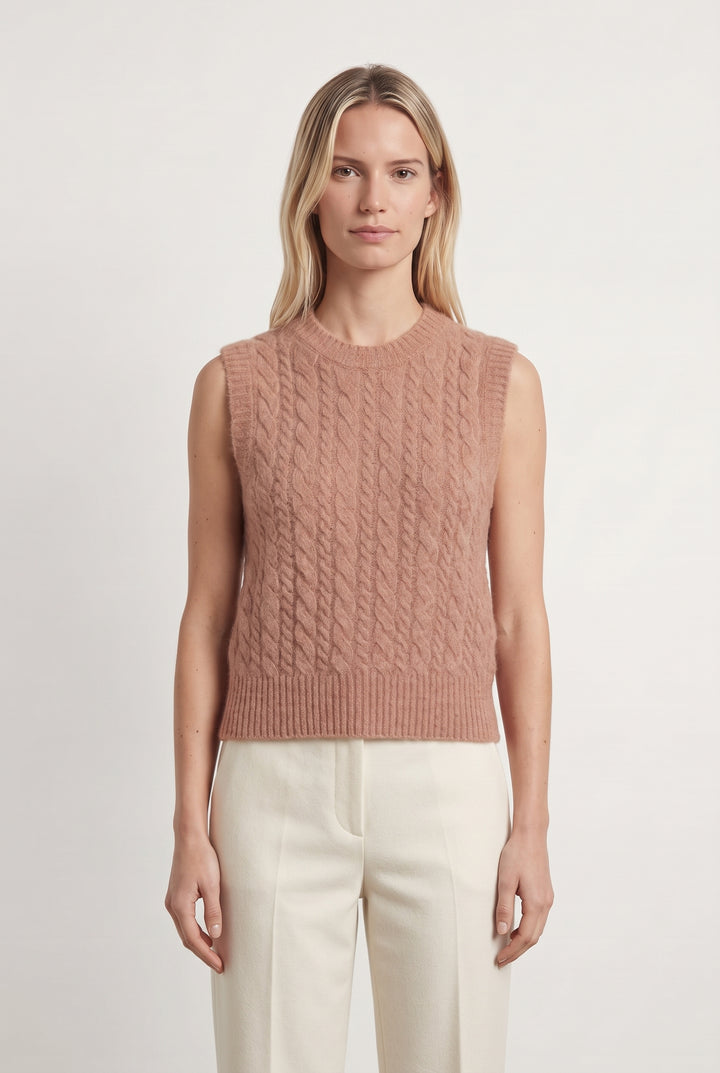 Pull Sans Manches Rose - Taille XS/34 de la marque Sandro | PARAD120626 - Vendu par Paradigme - Image 1