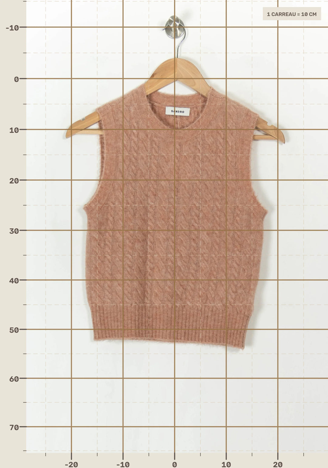 Pull Sans Manches Rose - Taille XS/34 de la marque Sandro | PARAD120626 - Vendu par Paradigme - Image 4