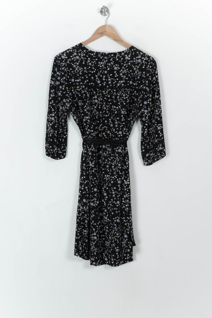 Robe Midi Noire à Fleurs Blanches - Taille L/40 de la marque Gerard Darel | PARAD120627 - Vendu par Paradigme - Image 5