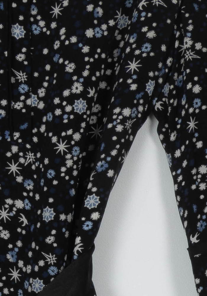 Robe Midi Noire à Fleurs Blanches - Taille L/40 de la marque Gerard Darel | PARAD120627 - Vendu par Paradigme - Image 3
