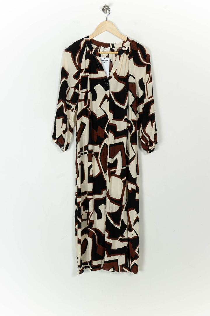 Robe Longue Noire et Marron - Taille L/40 de la marque Maison 123 | PARAD120632 - Vendu par Paradigme - Image 2
