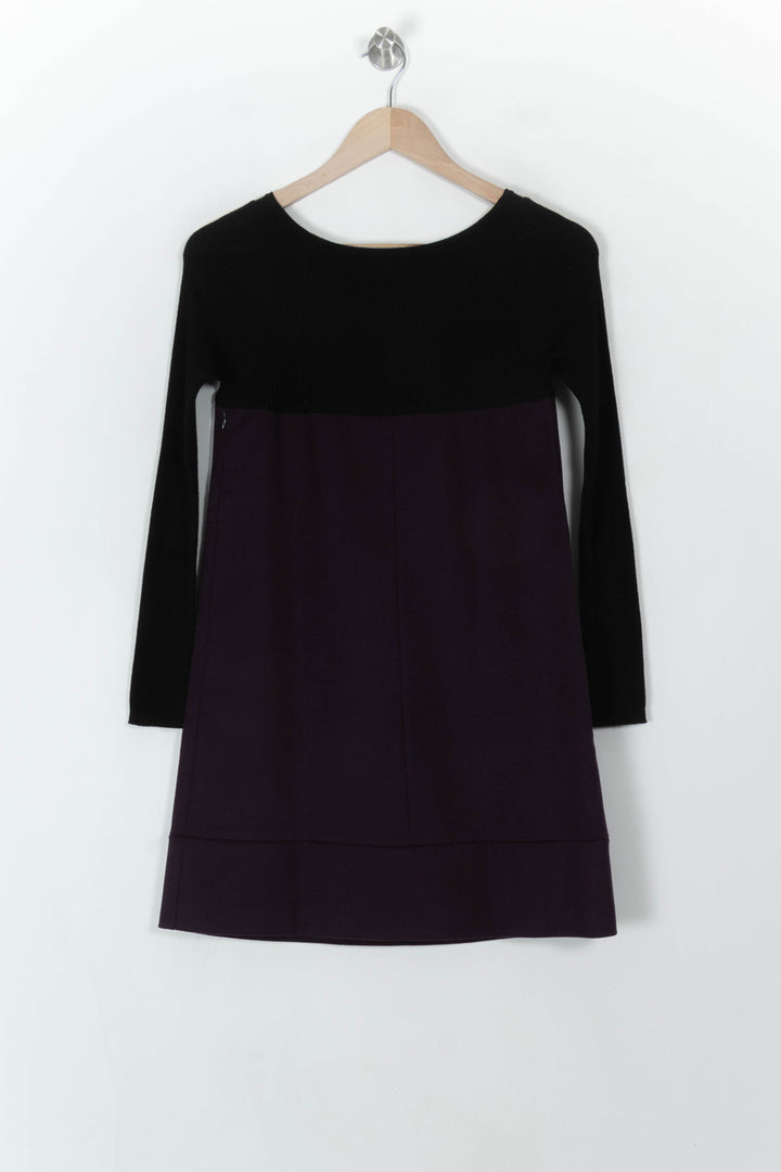 Robe Trapèze Noire et Violette - Taille S/36 de la marque Paule Ka | PARAD120637 - Vendu par Paradigme - Image 5