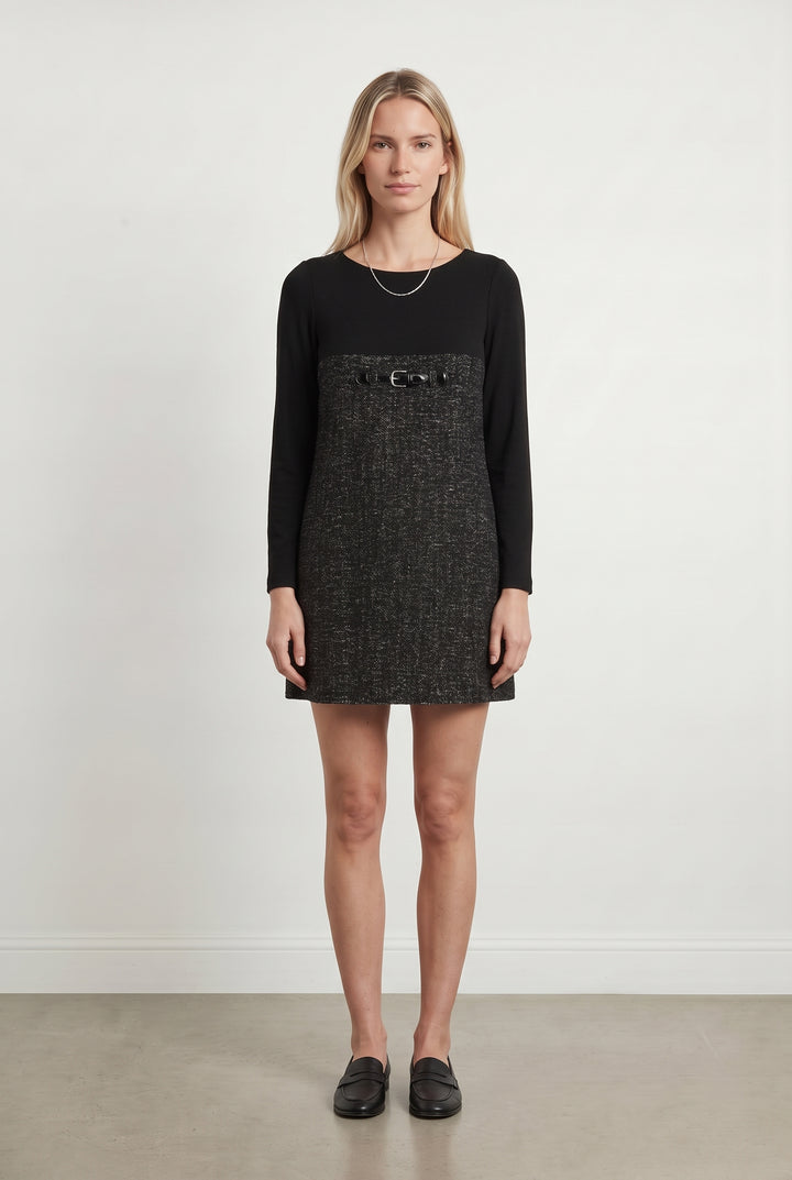Robe Noire et Grise - Taille S/36 de la marque Paule Ka | PARAD120638 - Vendu par Paradigme - Image 1