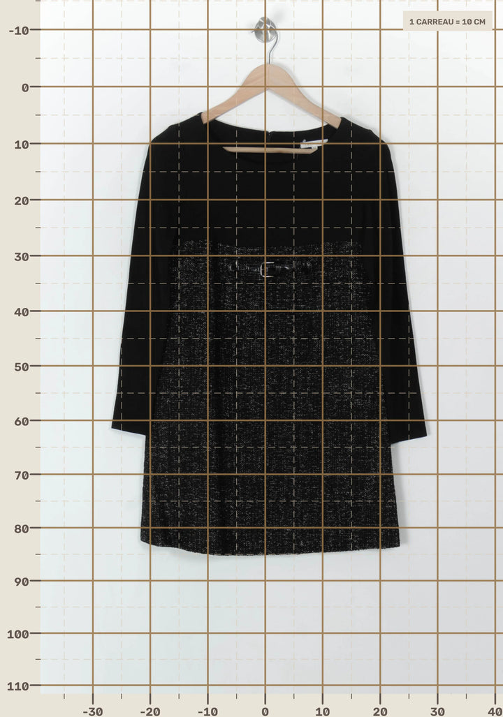 Robe Noire et Grise - Taille S/36 de la marque Paule Ka | PARAD120638 - Vendu par Paradigme - Image 4