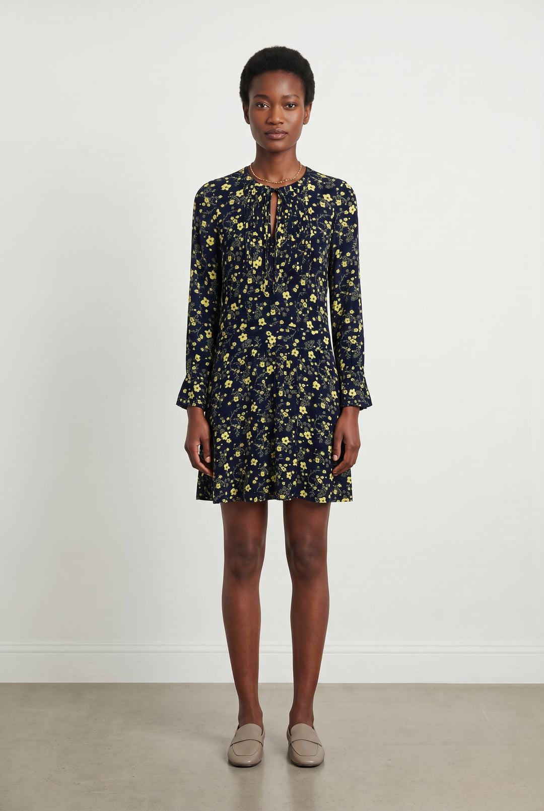 Robe Midi Bleu Marine et Jaune - Taille XS/34 de la marque Zadig&amp;Voltaire | PARAD120640 - Vendu par Paradigme - Image 1