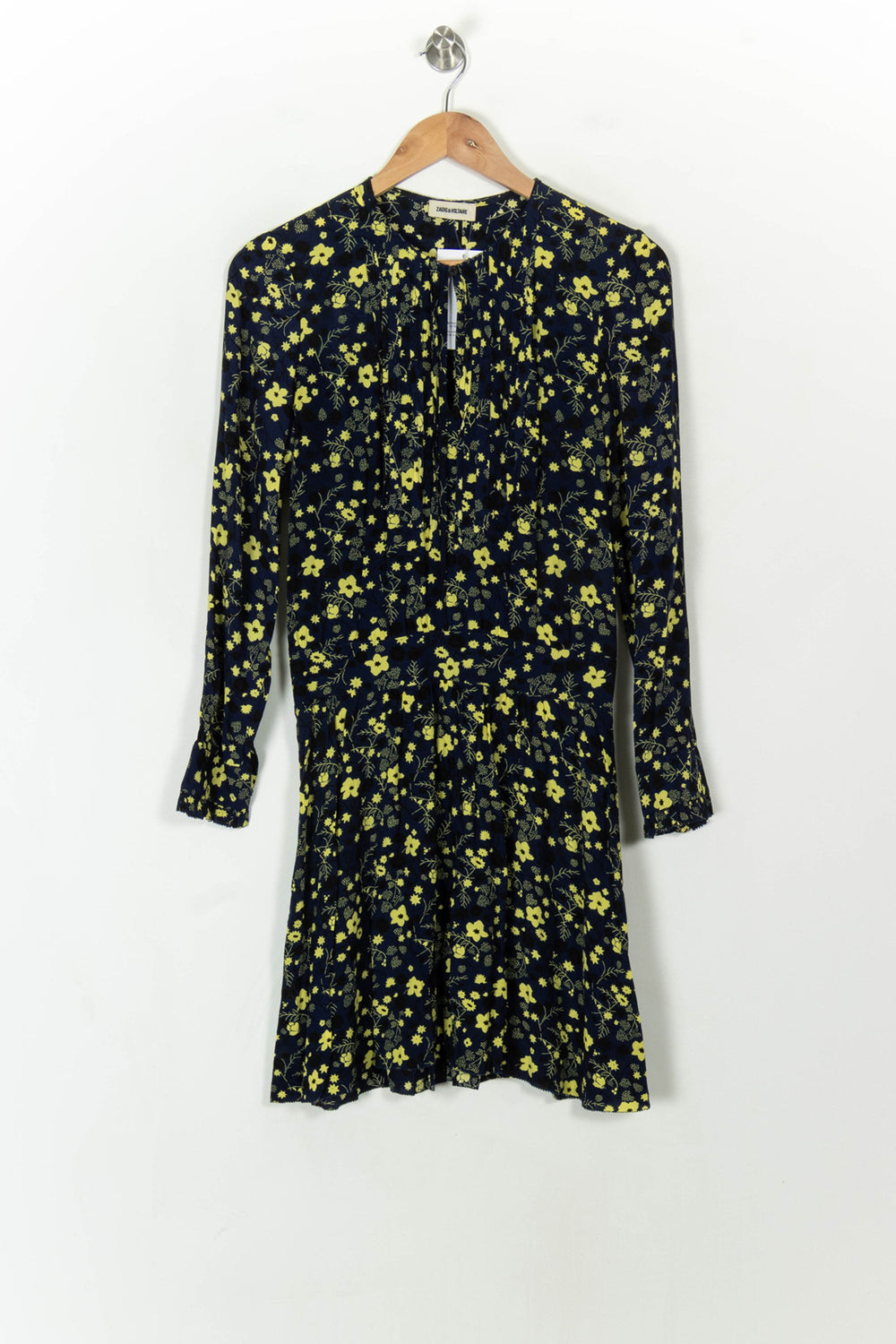 Robe Midi Bleu Marine et Jaune - Taille XS/34 de la marque Zadig&Voltaire | PARAD120640 - Vendu par Paradigme - Image 2