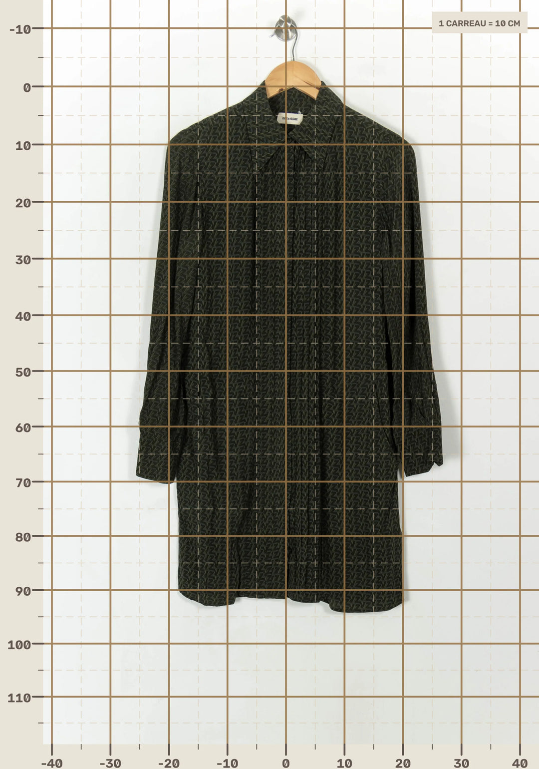Robe Chemise Verte - Taille XS/34 de la marque Zadig&amp;Voltaire | PARAD120643 - Vendu par Paradigme - Image 4