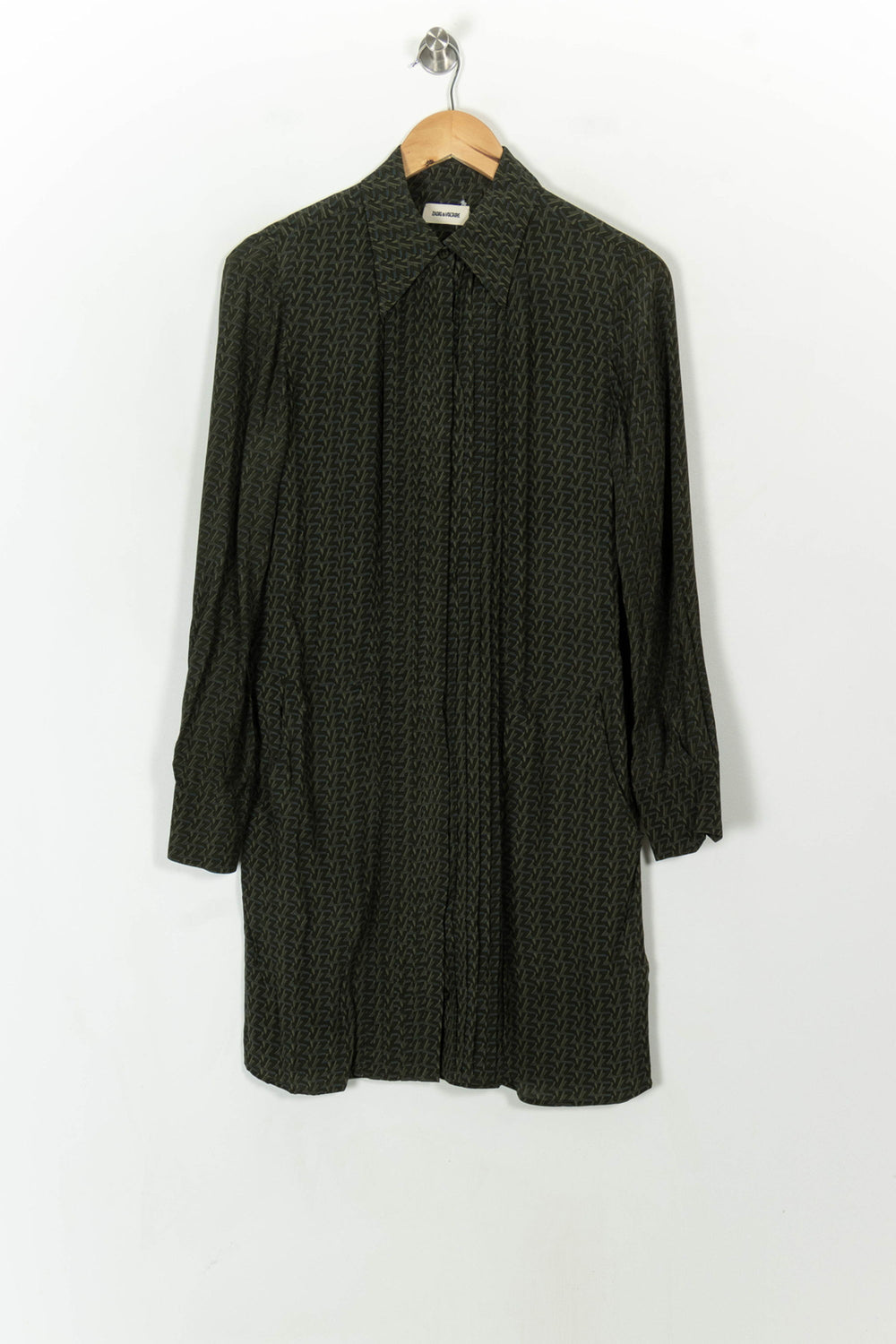 Robe Chemise Verte - Taille XS/34 de la marque Zadig&Voltaire | PARAD120643 - Vendu par Paradigme - Image 2