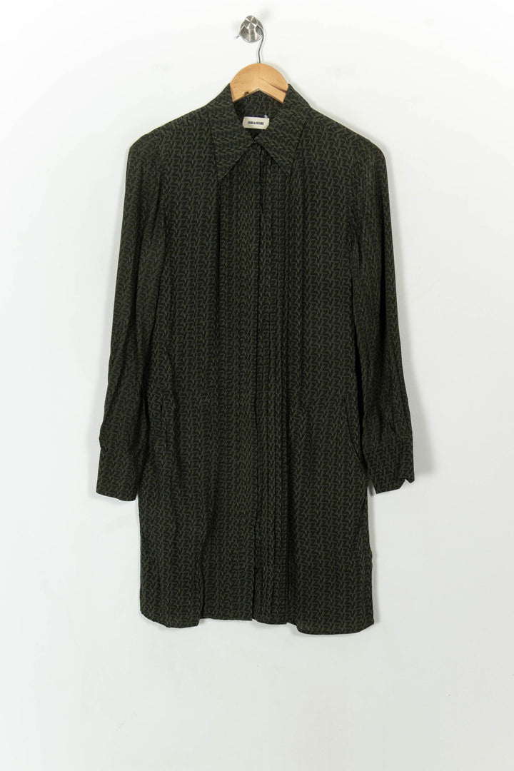 Robe Chemise Verte - Taille XS/34 de la marque Zadig&amp;Voltaire | PARAD120643 - Vendu par Paradigme - Image 2
