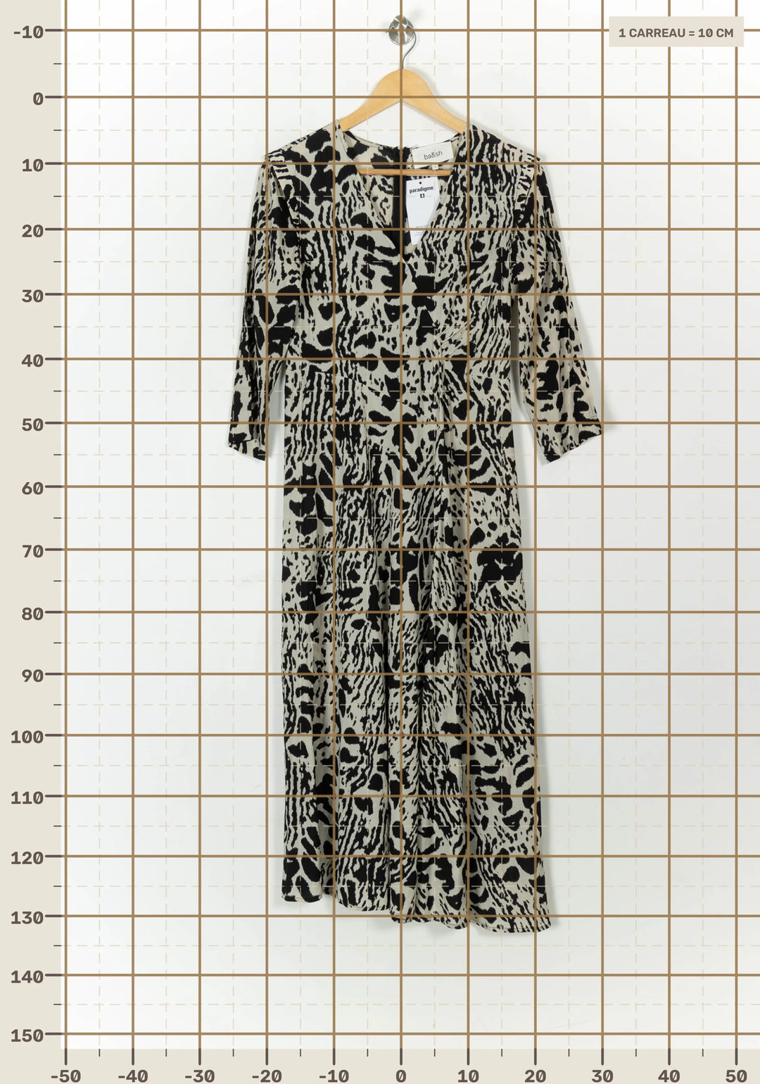 Robe Longue Noire et Blanche - Taille XS/34 de la marque ba&amp;sh | PARAD120645 - Vendu par Paradigme - Image 4