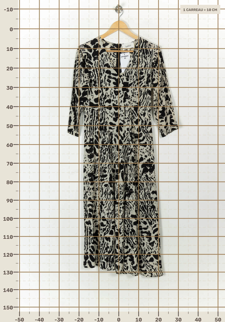 Robe Longue Noire et Blanche - Taille XS/34 de la marque ba&amp;sh | PARAD120645 - Vendu par Paradigme - Image 4