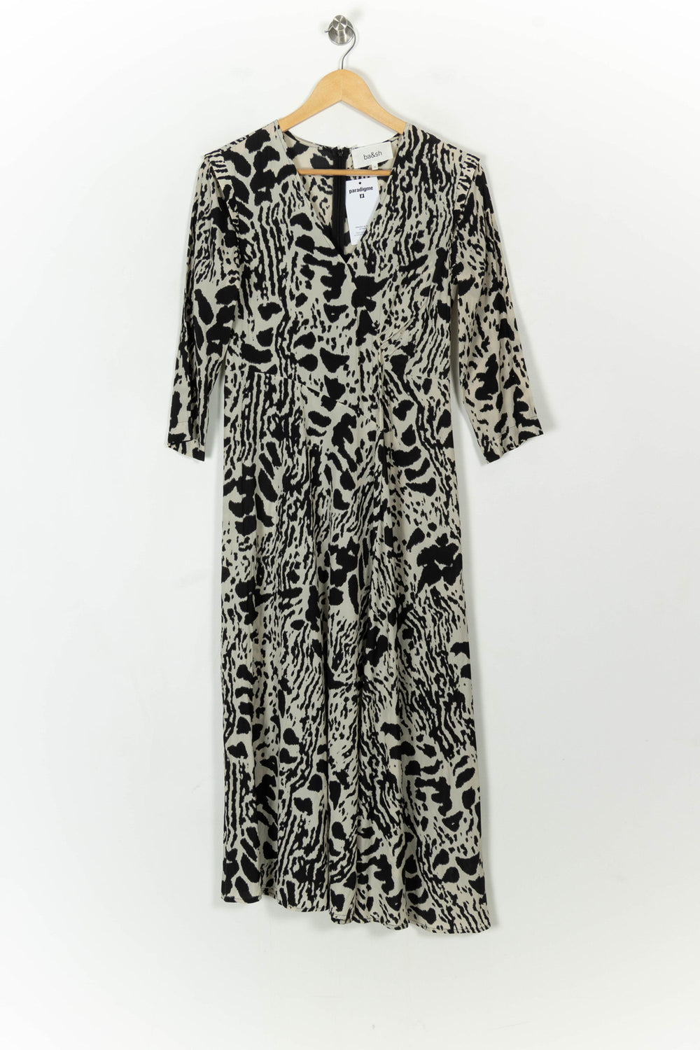 Robe Longue Noire et Blanche - Taille XS/34 de la marque ba&sh | PARAD120645 - Vendu par Paradigme - Image 2