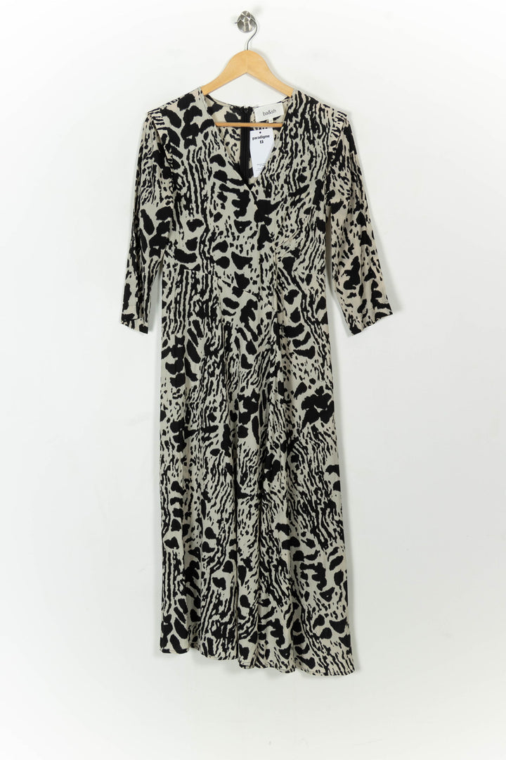 Robe Longue Noire et Blanche - Taille XS/34 de la marque ba&amp;sh | PARAD120645 - Vendu par Paradigme - Image 2