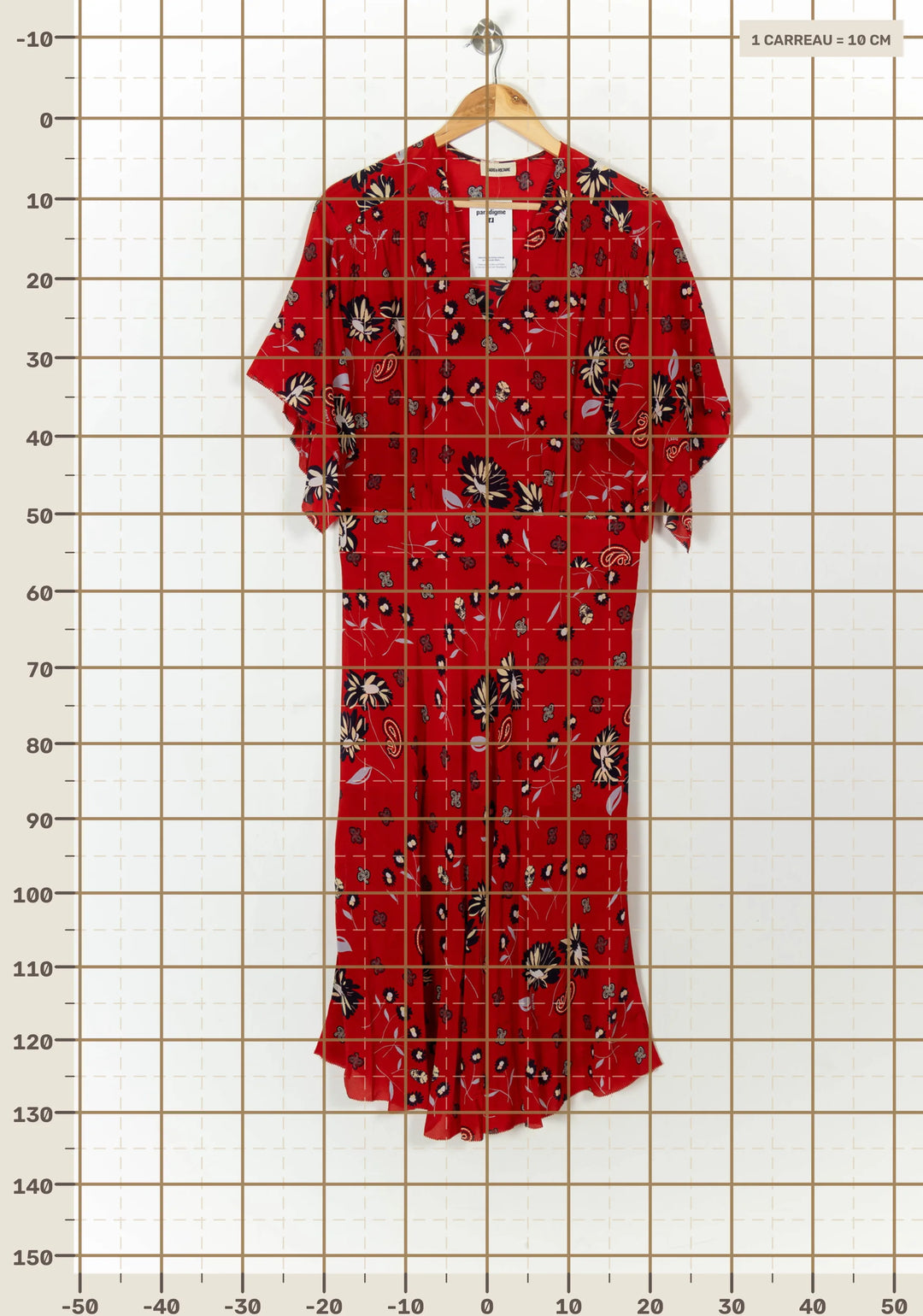 Robe Longue Rouge et Noir - Taille XS/34 de la marque Zadig&amp;Voltaire | PARAD120646 - Vendu par Paradigme - Image 4