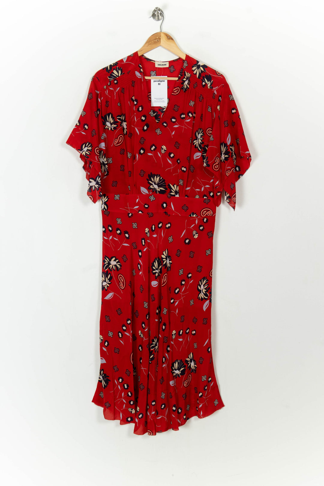 Robe Longue Rouge et Noir - Taille XS/34 de la marque Zadig&amp;Voltaire | PARAD120646 - Vendu par Paradigme - Image 2