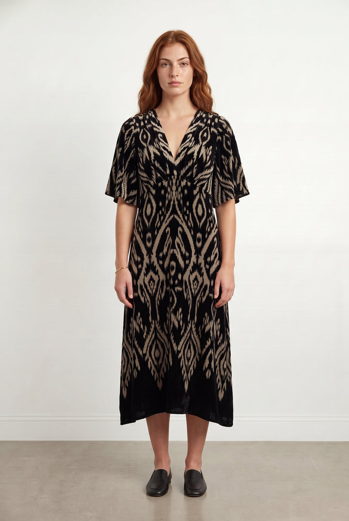 Robe Longue Noire et Beige - Taille S/36 de la marque ba&amp;sh | PARAD120650 - Vendu par Paradigme - Image 1