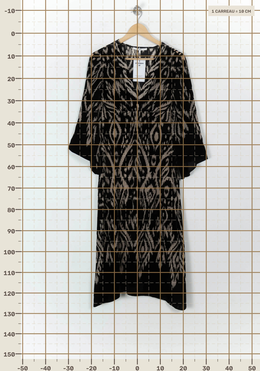 Robe Longue Noire et Beige - Taille S/36 de la marque ba&amp;sh | PARAD120650 - Vendu par Paradigme - Image 4
