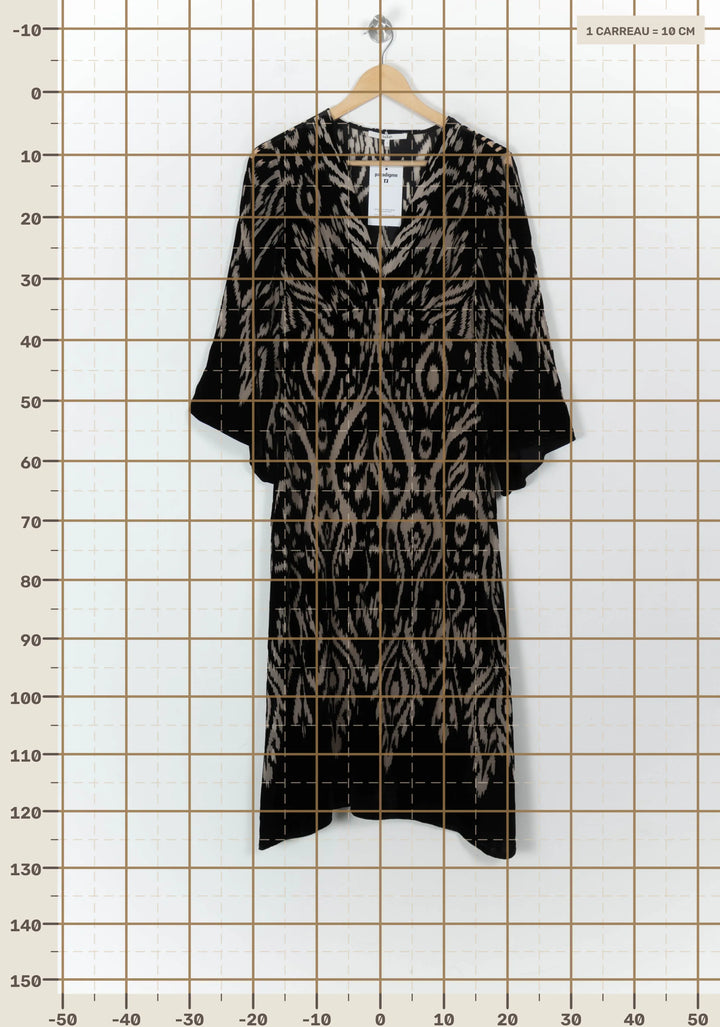 Robe Longue Noire et Beige - Taille S/36 de la marque ba&amp;sh | PARAD120650 - Vendu par Paradigme - Image 4