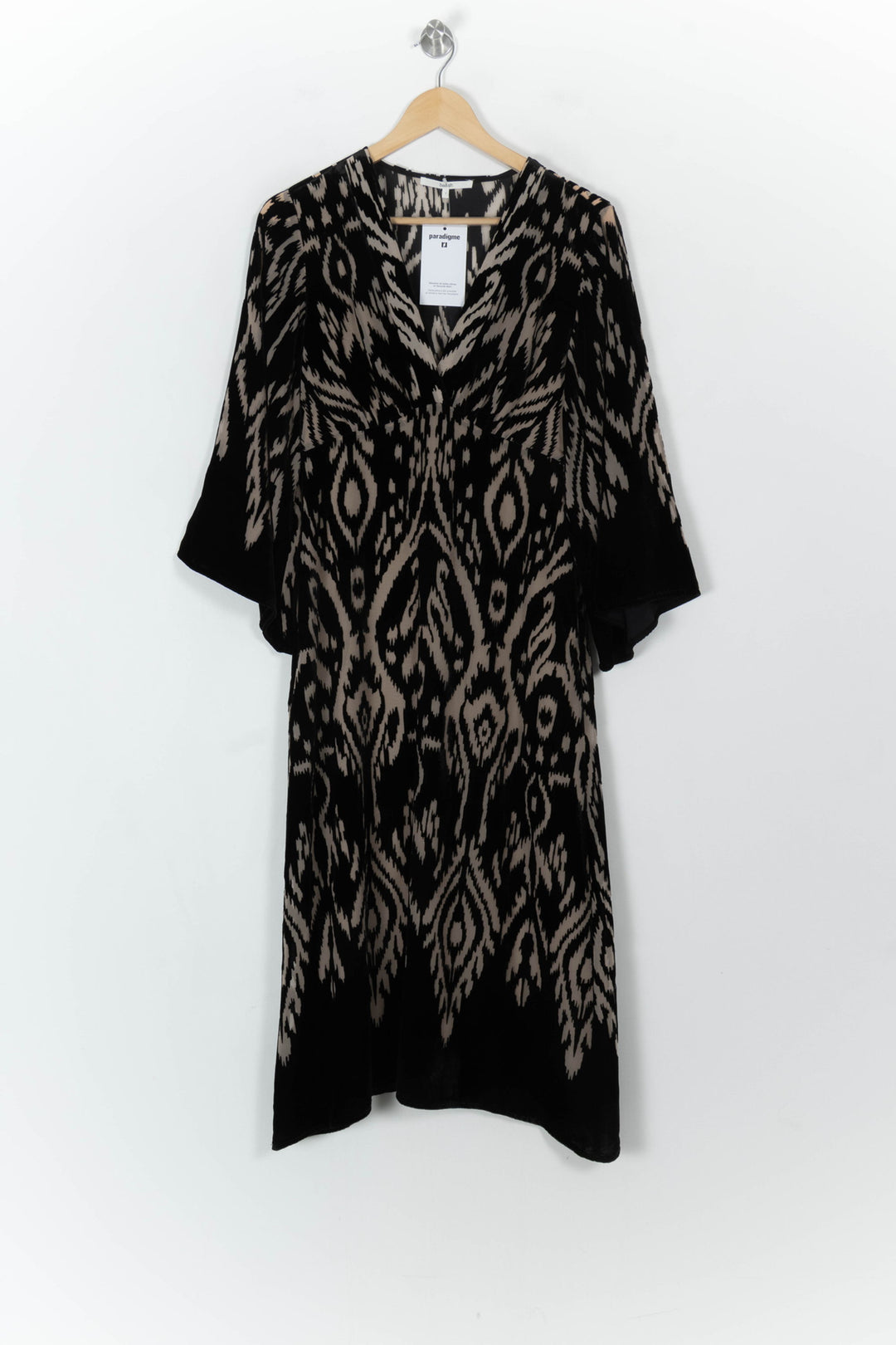 Robe Longue Noire et Beige - Taille S/36 de la marque ba&amp;sh | PARAD120650 - Vendu par Paradigme - Image 2